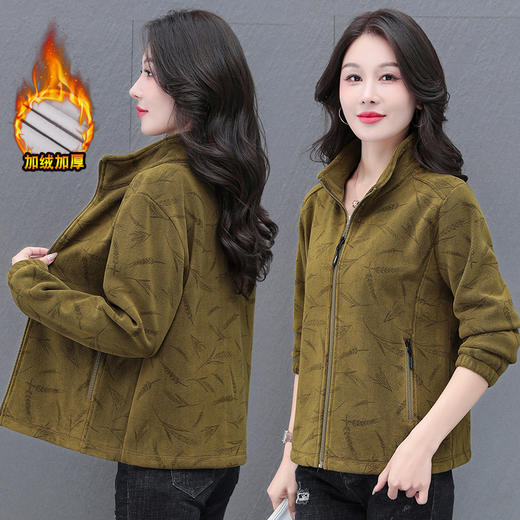 冬季新款，超细抓绒衣女摇粒绒加绒加厚外套户外跑步冲锋衣内胆冬季TR-XX525 商品图0