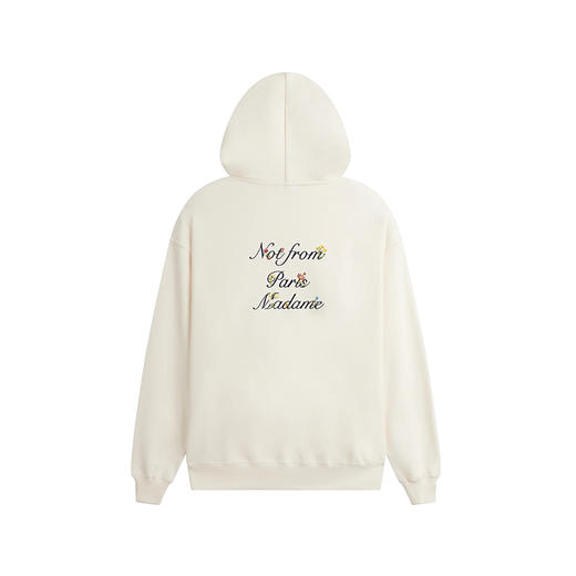 Drole de Monsieur Le Hoodie 经典标语花朵刺绣中性连帽卫衣 商品图1