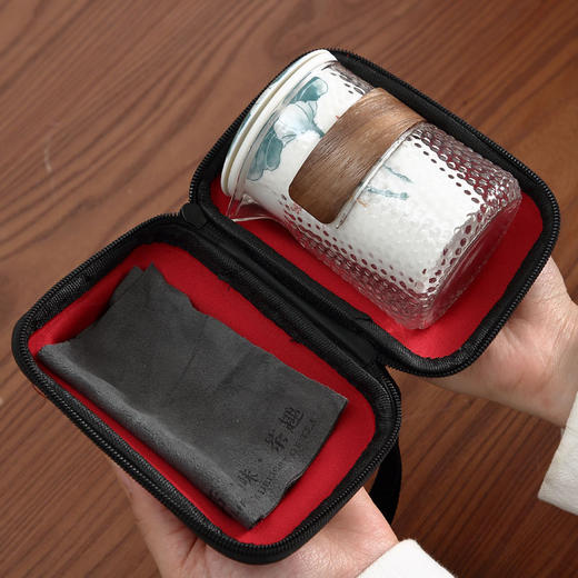 唐丰便携式手提旅行茶具收纳包虞美人一壶杯套装M仓 商品图6