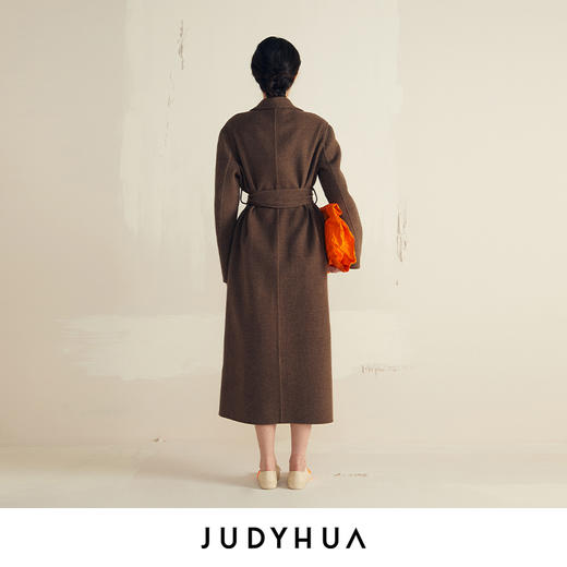 JUDYHUA 撞色纹理双面呢大衣 商品图1