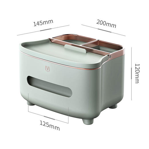 星罗北欧风收纳盒客厅桌面纸巾收纳盒抽多功能抽纸盒家用简约桌面纸巾盒D仓 商品图4