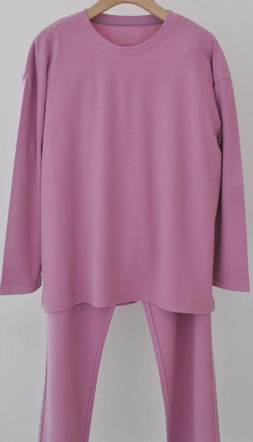 FF竹纤维女士罗纹山茶油圆领长袖家居套221 商品图0