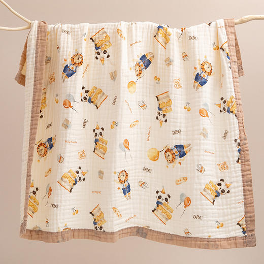 【亲肤透气！舒适好睡眠】纱布浴巾全棉加大婴儿盖毯，童被初生儿六层纱布新生儿包被，云朵般的柔软触感 如纱轻盈  温柔呵护宝宝娇嫩肌肤 商品图8