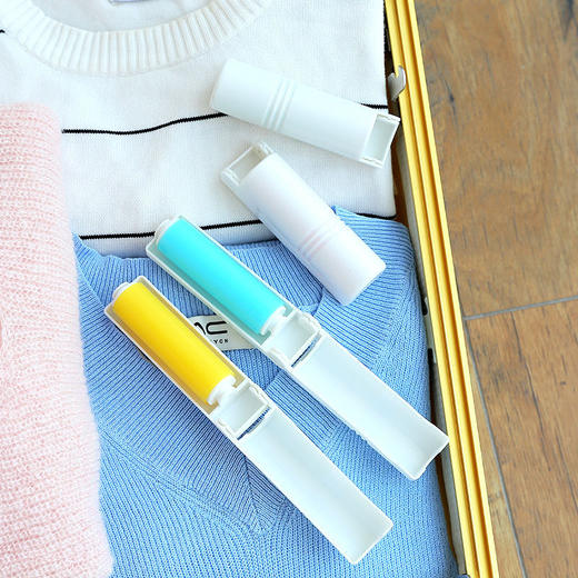 3个装可水洗粘毛器粘毛滚筒除尘器粘尘纸衣服粘毛刷便携折叠式除尘刷-M仓 商品图2