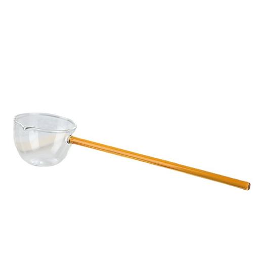 春艺/长柄彩色高硼硅玻璃分茶勺透明圆头尖嘴大号调料羹汤勺甜品勺 商品图4