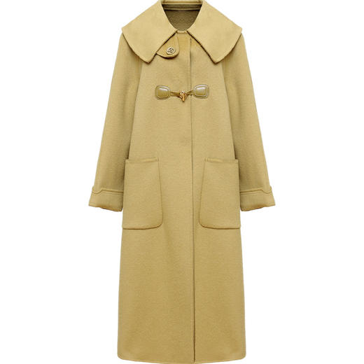 优雅洋气，冬款长款双面呢子大衣大翻领长袖时髦修身毛呢外套QYM-XQD-66D23008-L 商品图4