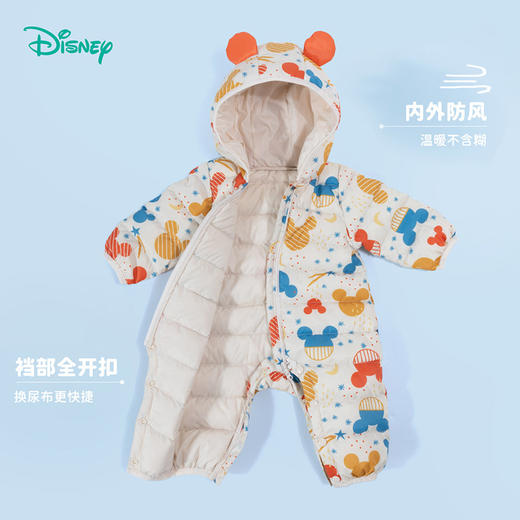 婴儿连体衣羽绒服男女童宝宝秋冬装抱衣哈衣卡通爬服234L956
 商品图8