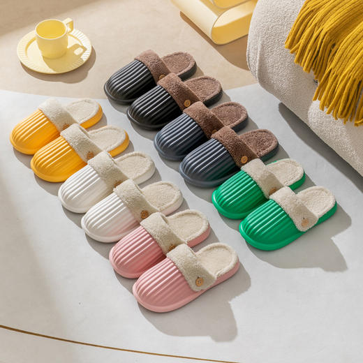 星罗内胆可拆卸棉拖鞋 可外穿保暖厚底防滑拖鞋 A仓 商品图2