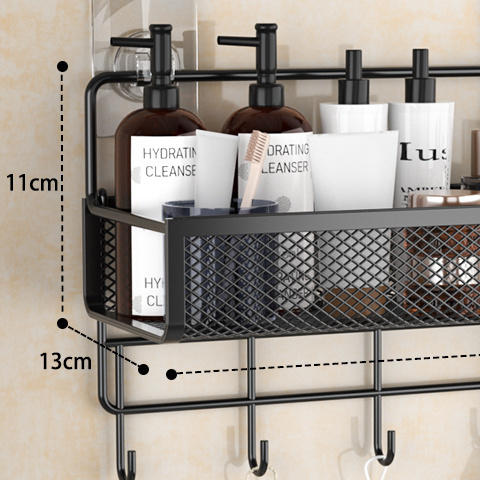 【高颜值收纳神器】卫生间置物架免打孔浴室壁挂洗手间厕所墙上牙刷牙杯收纳神器厨房zwj12 商品图3