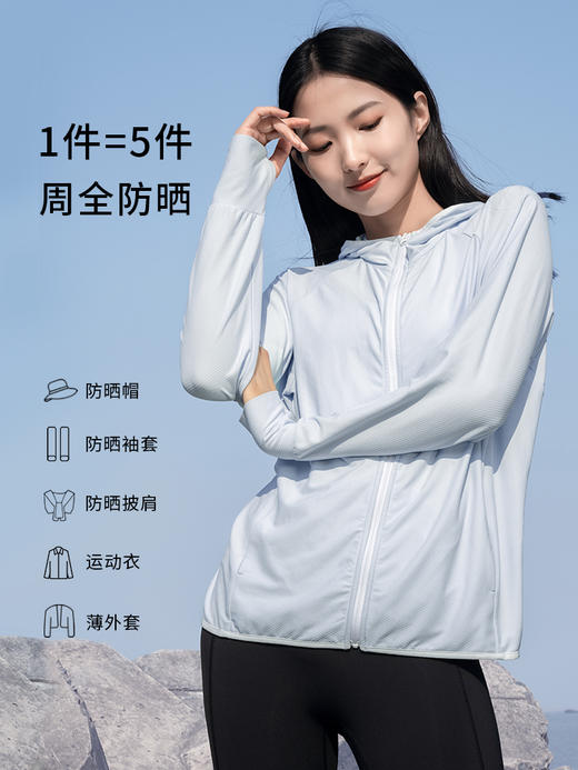 ZIGGIE则集 针织运动连帽防晒衣 商品图5