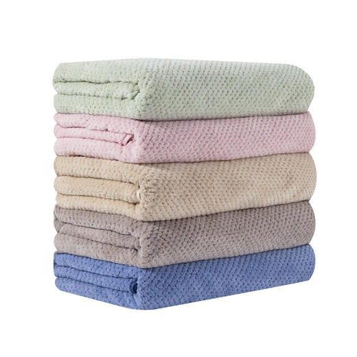 「五色可选！菠萝格工艺」菠萝格大浴巾抖音同款莫兰迪色系家用男女珊瑚绒浴巾居家布艺 商品图4