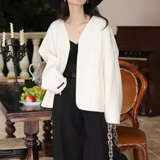 裁缝学苑AQ213小香风外套纸样女赫本风双面羊绒大衣短款上衣版型 商品图4