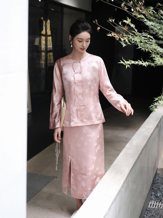 盛唐牡丹 |真丝提花蝶恋花半裙  [特价品] 商品图1