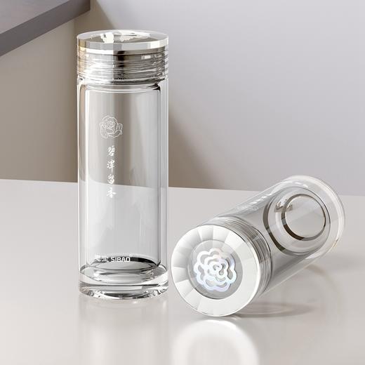 思宝旗舰店碧潭留香双层玻璃杯办公杯便携车载礼盒包装 商品图3