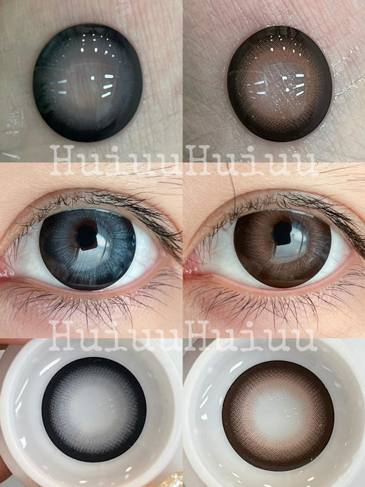 【店主实拍】大眼娃娃系列灰色蓝莓甜心/棕色焦糖芭比-14.5mm 着色14.3mm【半年抛 度数0-800度 无525/575】 商品图0