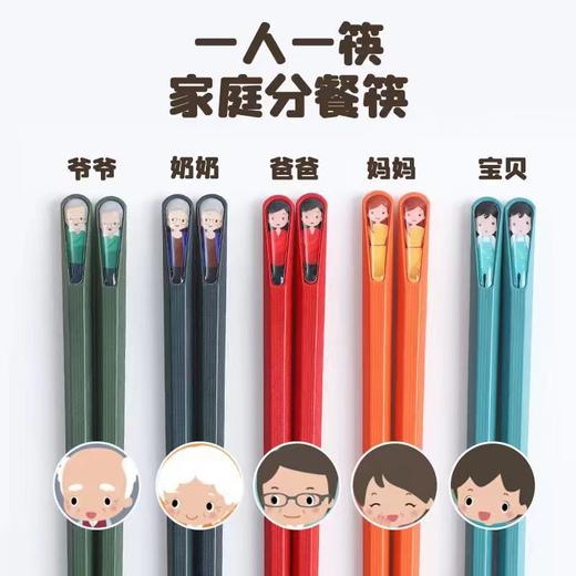国潮风十色分餐筷子小舍家合金筷子指甲筷日式家用筷子10双/袋 商品图6