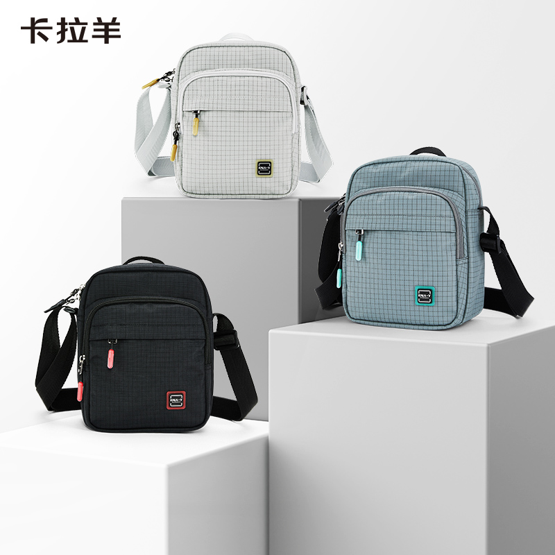卡拉羊大容量多功能单肩包男女户外休闲轻便百搭简约格调CX4026