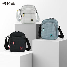 卡拉羊大容量多功能单肩包男女户外休闲轻便百搭简约格调CX4026