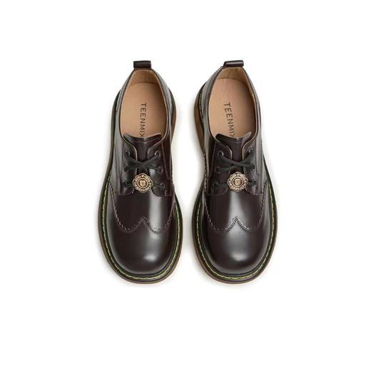 2楼天美意2023秋新款商场同款系带休闲学院英伦复古女单鞋CRP22CM3 商品图2