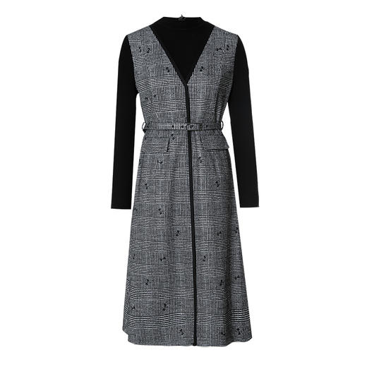 EITIE爱特爱冬季新款高腰修身优雅假两件连衣裙7207929 商品图5