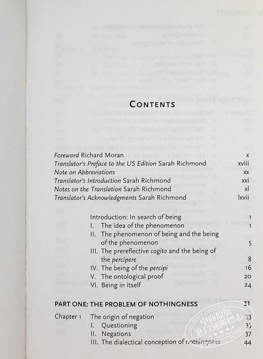 预售 【中商原版】存在与虚无 Being and Nothingness 英文原版 Jean Paul Sartre 让 保罗 萨特 Richard Moran新前言 哲学 商品图4