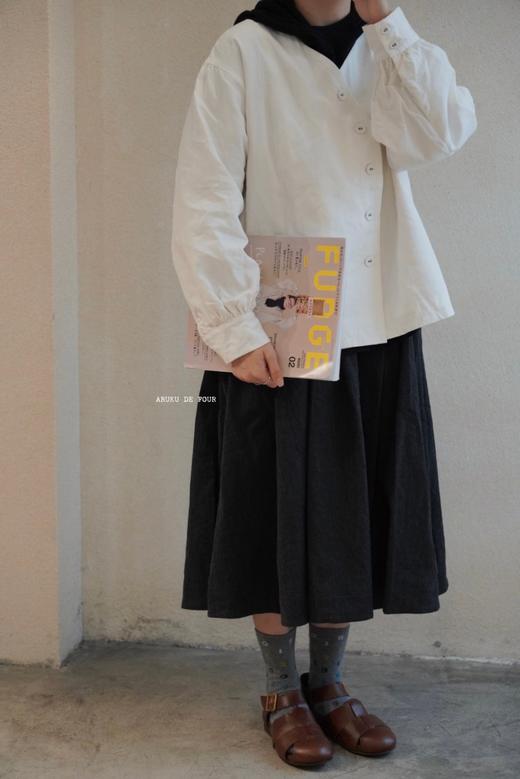 ALBUM DI FAMIGLIA 炭黑INOX质感半身裙 商品图1