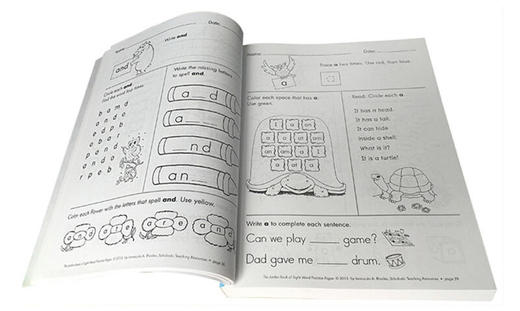 学乐200个常见字高频词核心词汇练习册 英文原版 The Jumbo Book of Sight Word Practice Pages 美国小学 关键词 进口英语书籍 商品图2