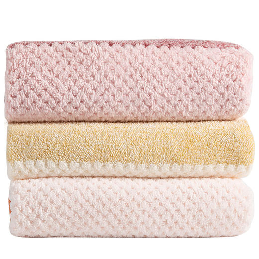 「9.9元包邮！六款配色」新款菠萝格条纹毛巾 加厚洗脸巾吸水包边非棉质条纹干发巾毛巾居家布艺 商品图3