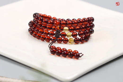 血珀手串，珠径6.5mm，108颗 商品图0