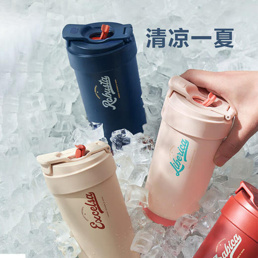 苏泊尔晶瓷一盖双饮保温杯KC45KR10 商品图4