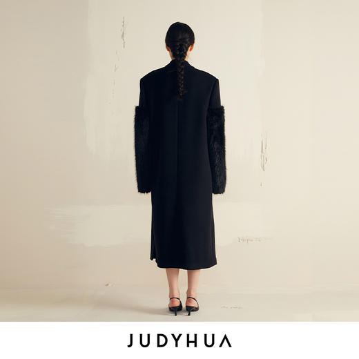 JUDYHUA 可拆卸廓形拼接大衣 商品图2
