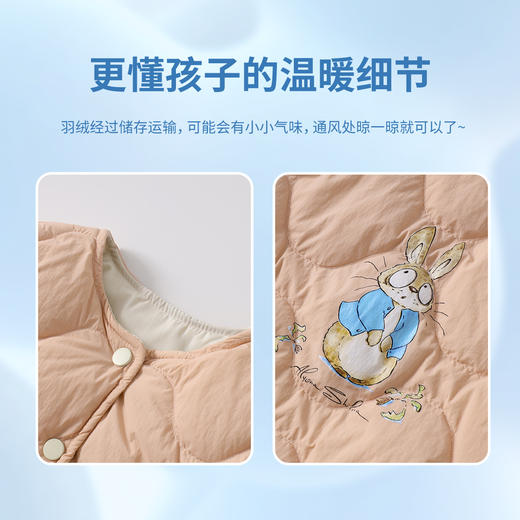 「五色可选！90白鸭绒」呦奇2023冬季新款韩版短款儿童羽绒服舒适轻柔轻薄羽绒服童装 商品图2