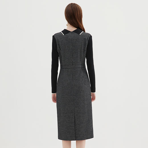 EITIE爱特爱冬季新款气质时尚收腰拼接连衣裙7207916 商品图4