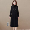 优雅洋气，冬款长款双面呢子大衣大翻领长袖时髦修身毛呢外套QYM-XQD-66D23008-L 商品缩略图3