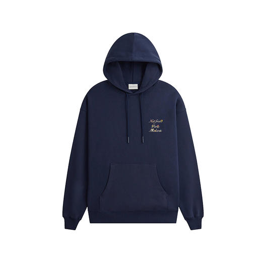 Drole de Monsieur Le Hoodie 经典标语花朵刺绣中性连帽卫衣 商品图3