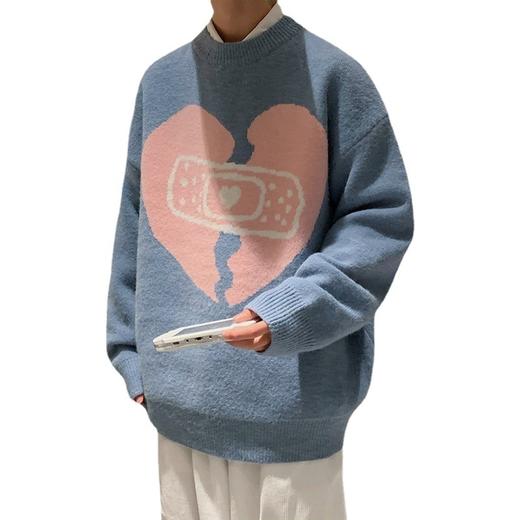 【新款奶系甜酷风，情侣同款爱心毛衣】温暖爱人的每个瞬间。柔软织物舒适贴肤，时光荏苒，爱意缠绵，轻柔如春风，悄然融化你的心！ 商品图4