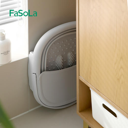 FaSoLa泡脚桶可折叠家用加厚保温过小腿新款便携洗脚盆养生足浴按摩盆子 商品图9