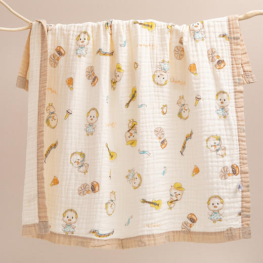 【亲肤透气！舒适好睡眠】纱布浴巾全棉加大婴儿盖毯，童被初生儿六层纱布新生儿包被，云朵般的柔软触感 如纱轻盈  温柔呵护宝宝娇嫩肌肤 商品图11