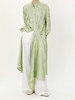 盛唐牡丹 |立体剪裁冷淡绿长款衬衫连衣裙 商品缩略图0