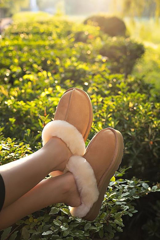 【隆丰起程--雪地靴专场】起程QICHENG包头羊毛拖SW3W203YW 商品图1