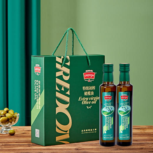 橄动特级初榨橄榄油250ml*2瓶礼盒装 进口食用油植物油 商品图1
