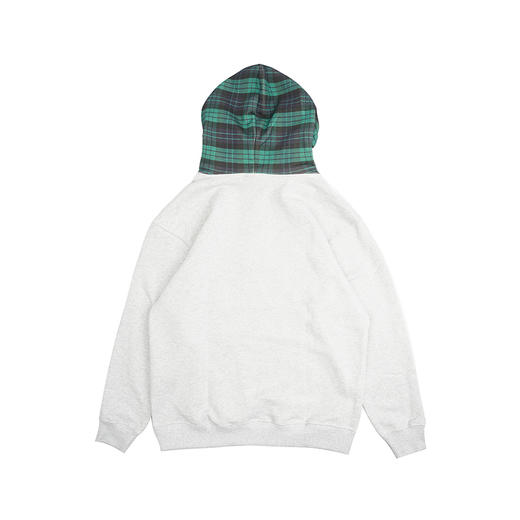 Drole de Monsieur Le Hoodie Tartan 法式刺绣LOGO拼色连帽卫衣 商品图1