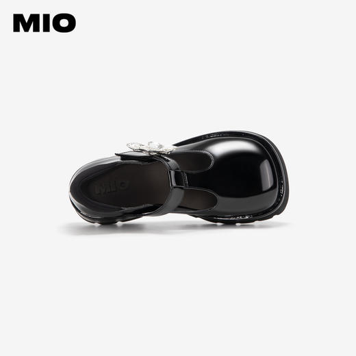 【智心浪漫】MIO米奥春季中跟复古单鞋四叶草钻饰玛丽珍鞋M241527475 商品图2