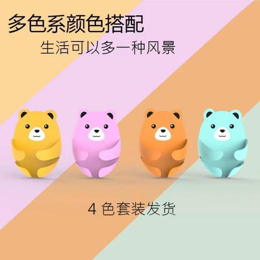 星罗免打孔电源插座挂钩 无痕卡通插头挂钩厨房小熊挂钩 商品图2