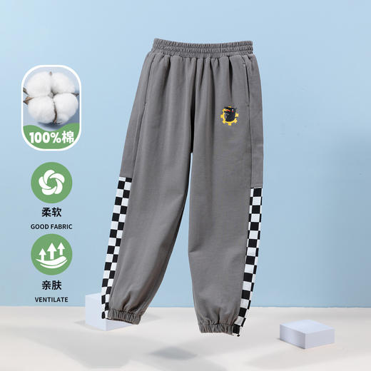 贝贝怡中大童休闲长裤男童裤子春秋新款宽松中大童运动裤儿童长裤 商品图6