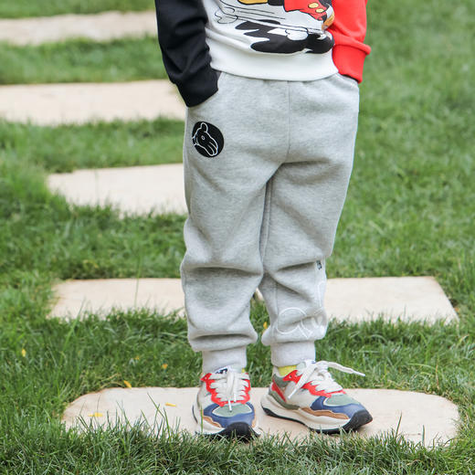 迪士尼秋冬新款加厚男童裤子男宝宝束脚防风长裤中大童裤子233K1377
 商品图0