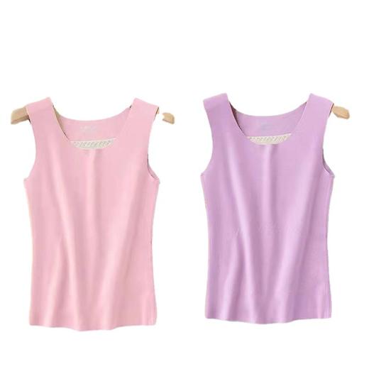 秋冬季新款AB面男女款保暖贴片背心双面绒发热锁温打底内衣 商品图4