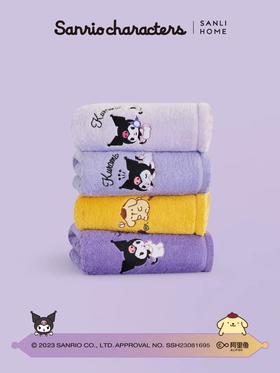 三利丨纯棉库洛米布丁狗联名浴巾吸水新款全棉浴巾成人浴巾