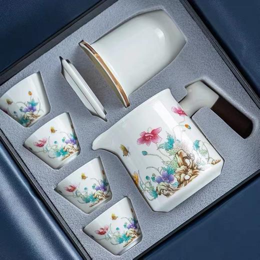 唐丰便携式手提旅行茶具收纳包虞美人一壶杯套装M仓 商品图5