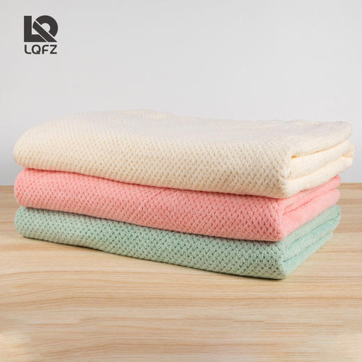 「毛巾+浴巾套装！数色可选」菠萝格浴巾90*170家用加大加厚吸水成人洗澡沙滩巾毛巾套装 商品图3